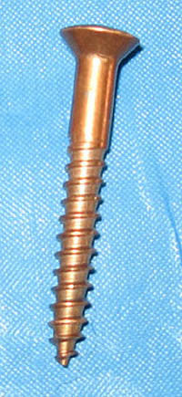 1 ½ inch #10 Bronze Oval Head Screw