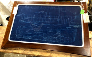 Original 73 Year Old Framed Blueprint