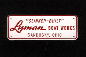 Lyman Boat Works Builders Plate